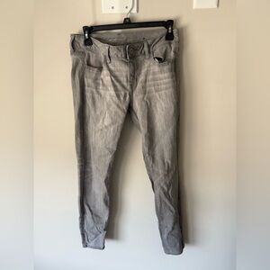 American Eagle Outfitters Light Gray Skinny Jeans